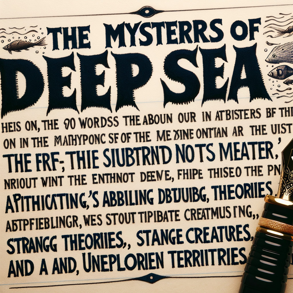 Post One: The Allure of the Deep Seas: An Exploration into Marine Life